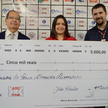 ADEPOM entrega prêmios mensais de 5 mil reais a associados