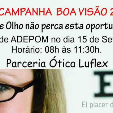 Campanha Boa Visão na ADEPOM – 15/09