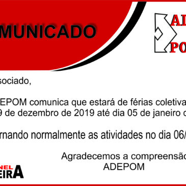 Comunicado! Férias Coletivas