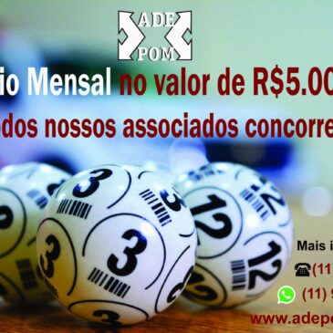 Vejam os nomes dos Ganhadores do Sorteio Mensal no valor de R$5.000,00