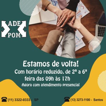 Estamos de Volta! Com horário reduzido e cuidados necessários.