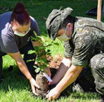 Polícia Ambiental planta árvores em quartéis e no Museu da PMESP