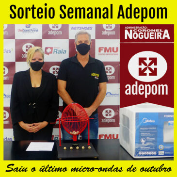 Associado de Urânia ganha micro-ondas no Sorteio Semanal Adepom