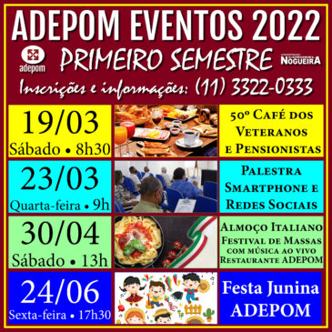 Eventos da ADEPOM estão turbinando o primeiro semestre. Não fique de fora!