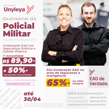 É de verdade! Desconto e qualidade para PMs na Graduação da Unyleya