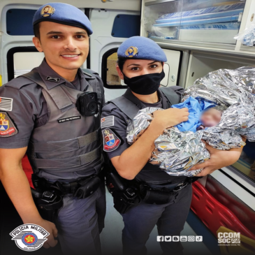 Mais um bebê vem ao mundo em parto realizado por PMs