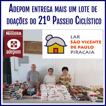 Em Piracaia, Lar São Vicente de Paulo recebe doações da Adepom