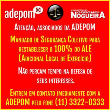 Mandado de Segurança Coletivo para restabelecer o 100% do ALE