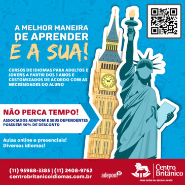 Centro Britânico Guarulhos oferece 40% de desconto para associados da ADEPOM