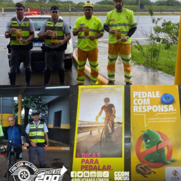 Polícia Rodoviária realiza campanha educativa “Viva Ciclista