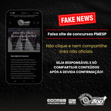 Criminosos clonam área de concursos do site da PMESP. Cuidado: não caia em golpes!