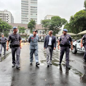 Secretario visita o CPI-6 na Baixada Santista e detalha pacote de valorização policial