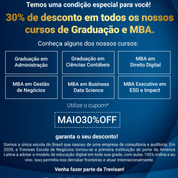 Cursos com descontos para associados e seus familiares na Escola de Negócios Trevisan