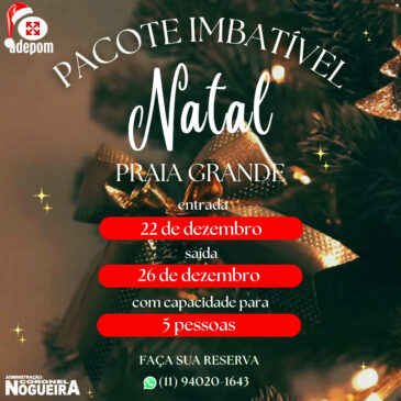 Natal iluminado nos apês da ADEPOM na Praia Grande