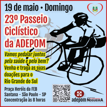 23º Passeio Ciclístico da ADEPOM vai arrecadar doações para o RS