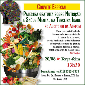 Adepom realiza palestras gratuitas sobre nutrição e saúde mental