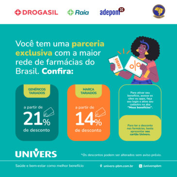 Descontos para associados na Drogasil e Droga Raia