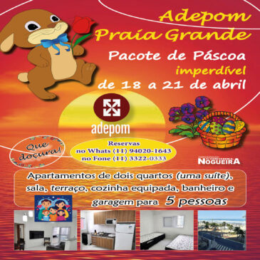 Que Doçura de Páscoa! Vem que esse pacote na Praia Grande já é seu!