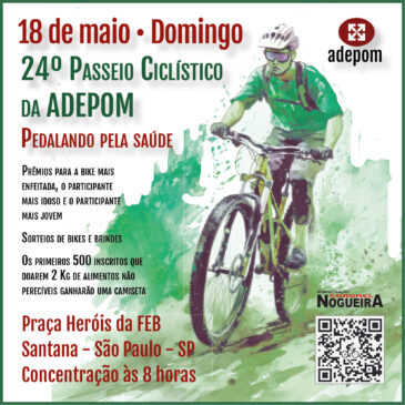 Vem aí o 24º Passeio Ciclístico ADEPOM – Pedalando pela Saúde: participe!