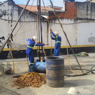Realizada a sondagem do solo em terreno para construção do novo espaço de eventos da ADEPOM