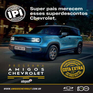 Superdescontos para associados no Programa Amigos Chevrolet de agosto: confira!