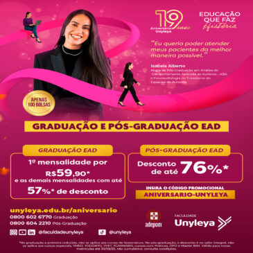 Tem presente para associados e dependentes no aniversário da Faculdade Unyleya