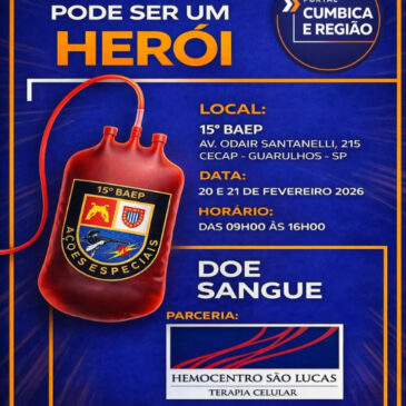 Adepom apoia campanha de doação de sangue promovida pelo 15º BAEP
