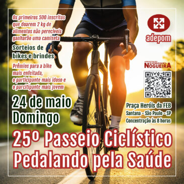 ADEPOM vai realizar o 25º Passeio Ciclístico em 24 de maio, domingo: participe!