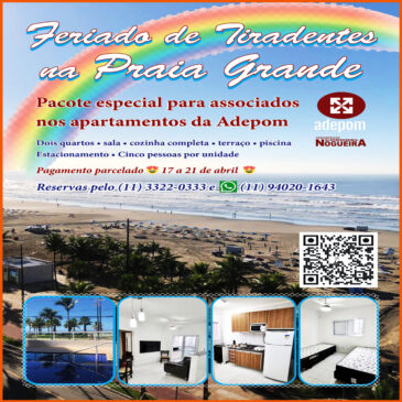 Feriado de Tiradentes com pacote especial para associados na Praia Grande