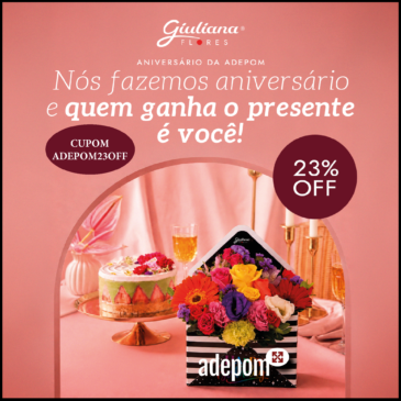 Giuliana Flores celebra o aniversário da ADEPOM com descontos exclusivos para associados