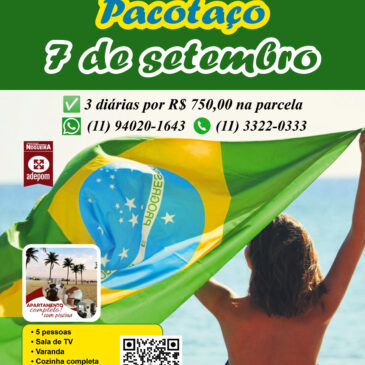 Feriado de 7 de setembro na Praia Grande: pague parcelado!