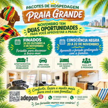 Dois feriados em novembro para curtir a Praia Grande: não perca sua reserva!